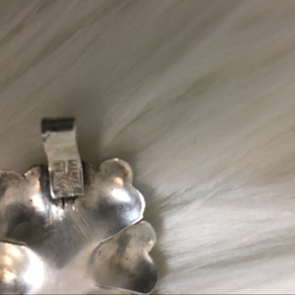 Silver Flower Link Bracelet Made/Mexico Bracelet - Picture 11 of 11